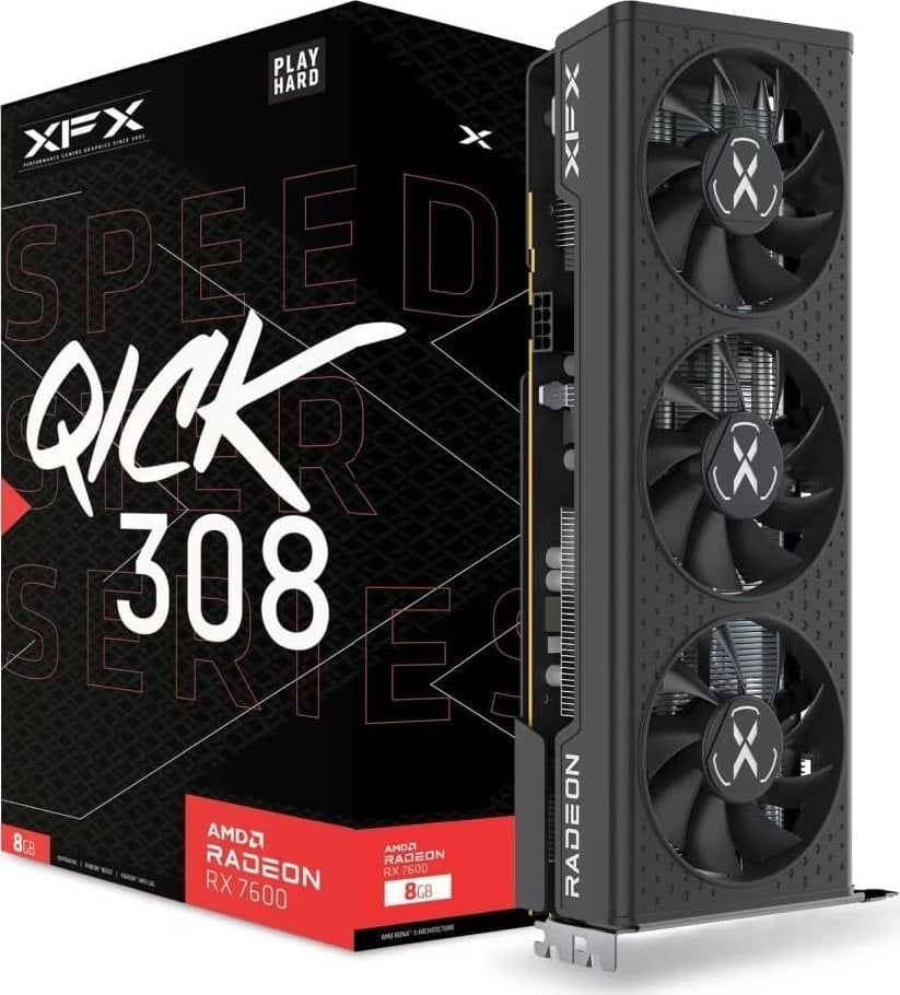 XFX Speedster QICK 308 Radeon RX 7600 8GB GDDR6 FPSGURU.pl