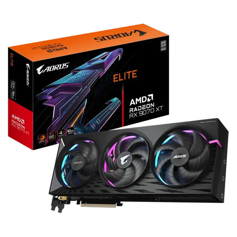 Gigabyte Radeon RX 9070 XT AORUS Elite 16GB GDDR6 AORUS Radeon RX 9070 XT ELITE 16G