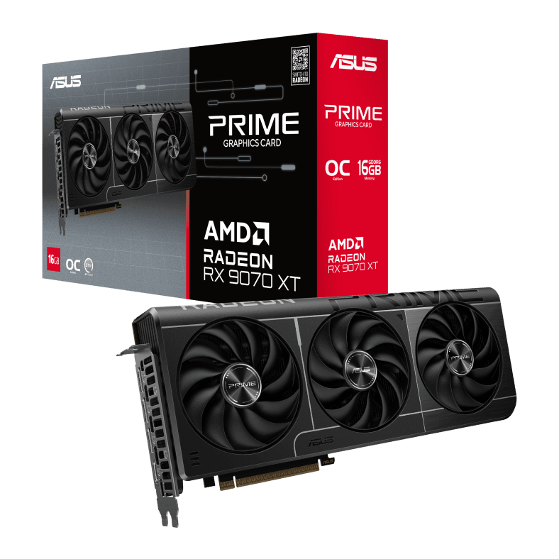ASUS Prime Radeon RX 9070 XT OC Edition 16GB GDDR6 ASUS Prime Radeon™ RX 9070 XT OC Edition 16GB GDDR6