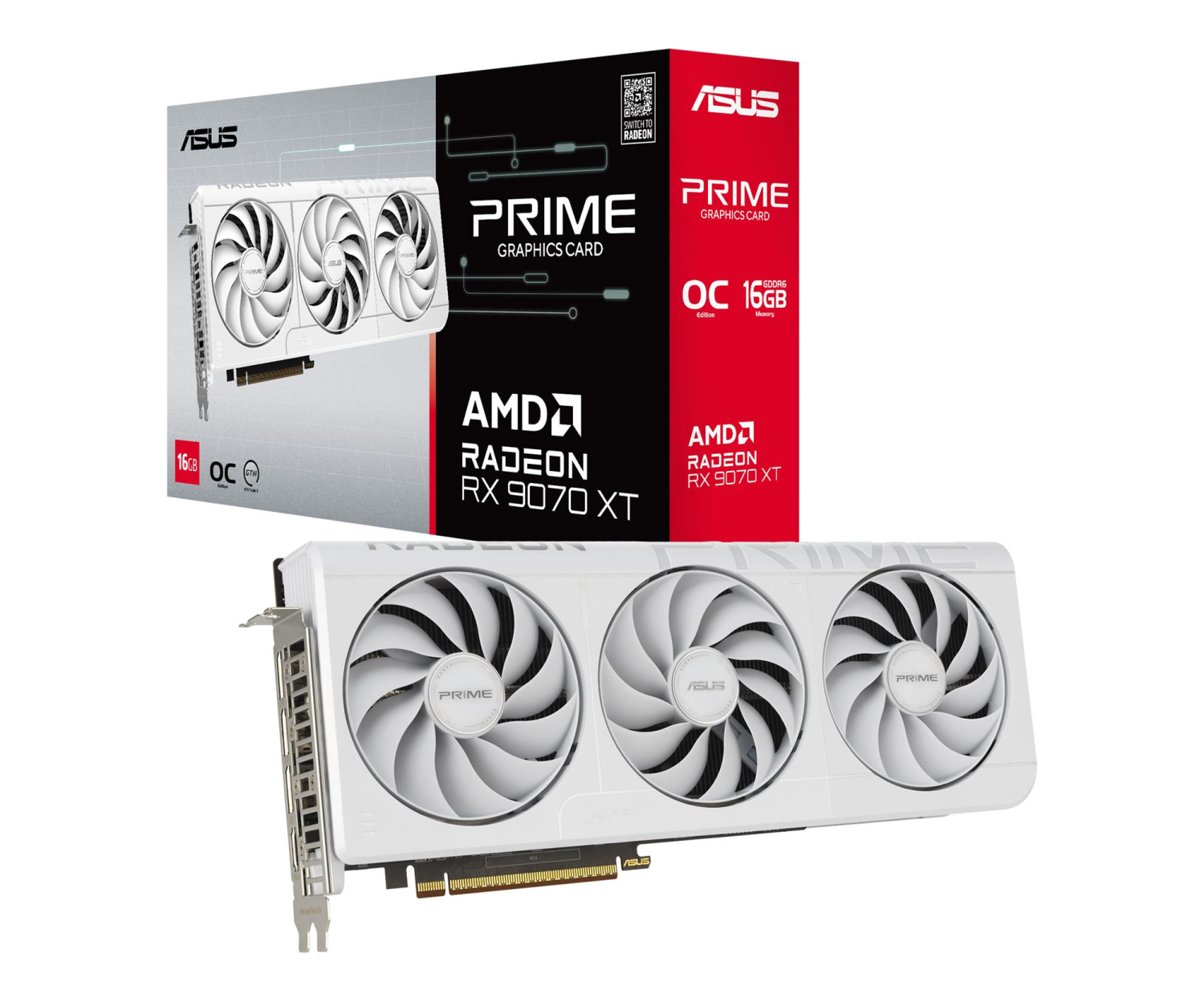 ASUS Radeon RX 9070 XT Prime OC White 16GB GDDR6 - szybka bezpieczna dostawa lub możliwość darmowego odbioru w 22 miastach