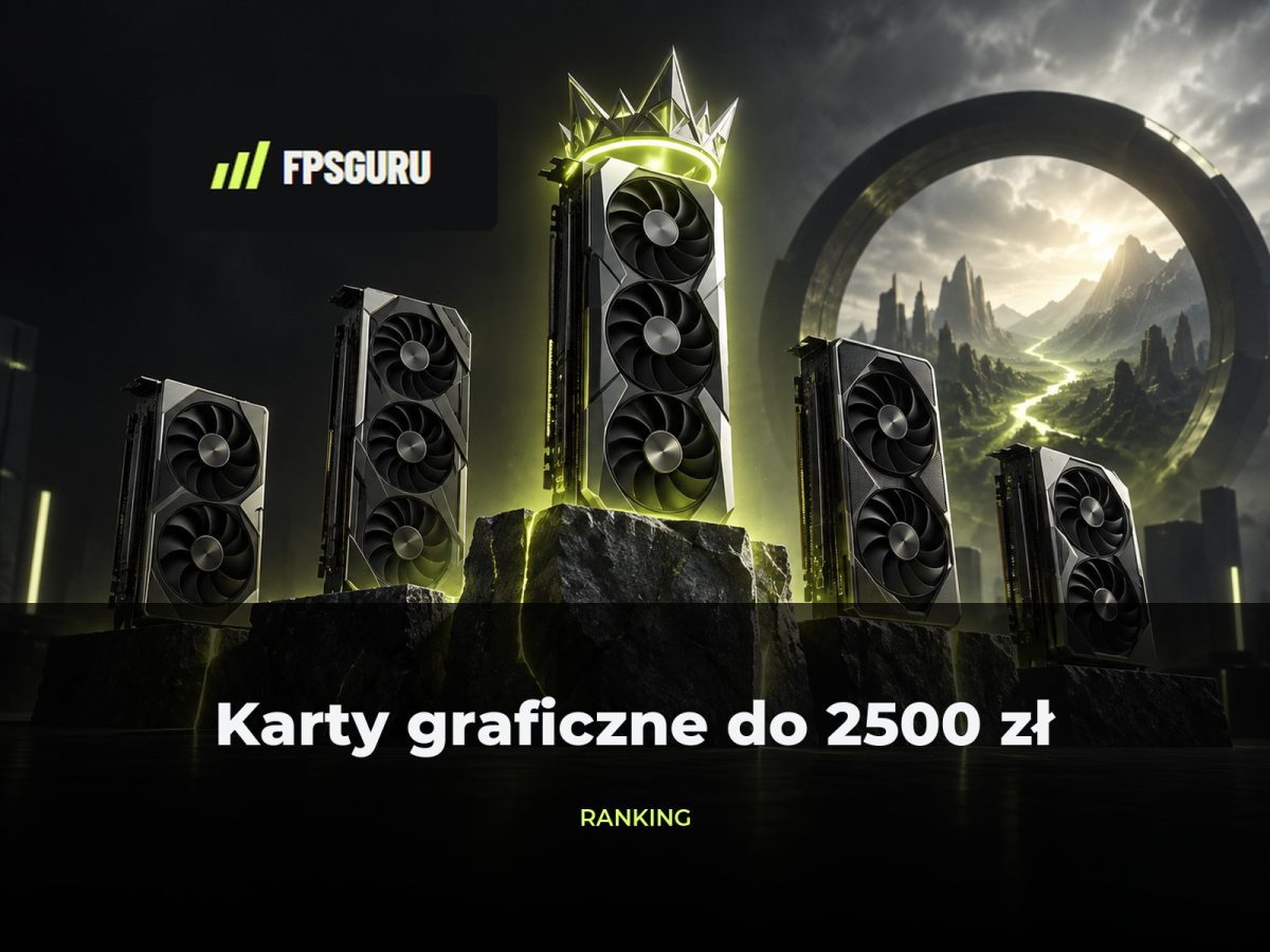 Ilustracja redakcyjna FPSGuru: Najlepsza karta graficzna do 2500 zł – ranking 2026