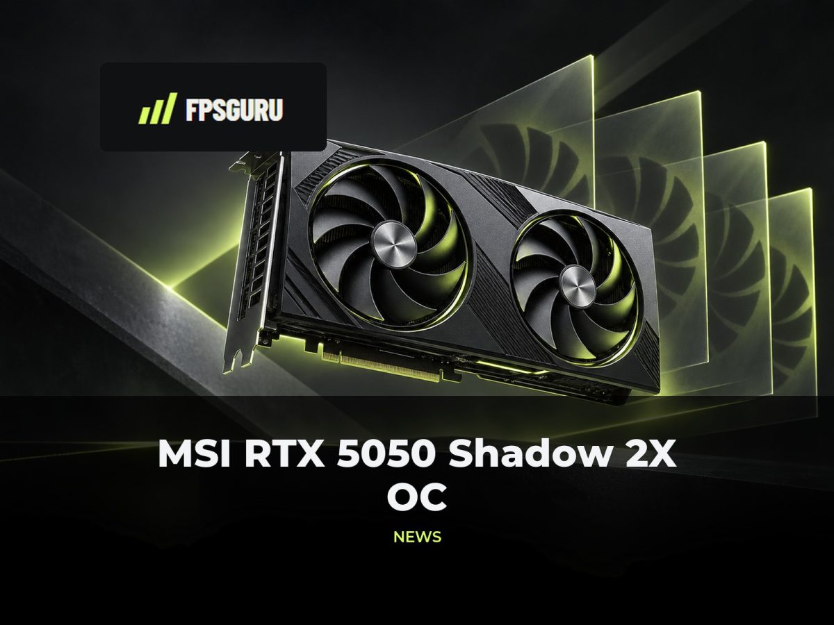 Ilustracja redakcyjna FPSGuru: MSI przedstawia kartę graficzną GeForce RTX 5050 Shadow 2X OC