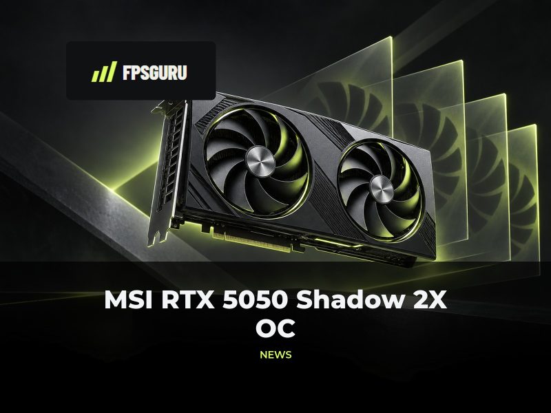 MSI przedstawia kartę graficzną GeForce RTX 5050 Shadow 2X OC MSI przedstawia kartę graficzną GeForce RTX 5050 Shadow 2X OC