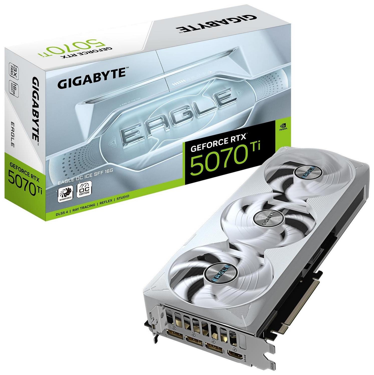 RTX 5070 Ti 16 GB vs RTX 4080 SUPER 16 GB Gigabyte GeForce RTX 5070 Ti EAGLE OC ICE SFF 16GB DLSS 4