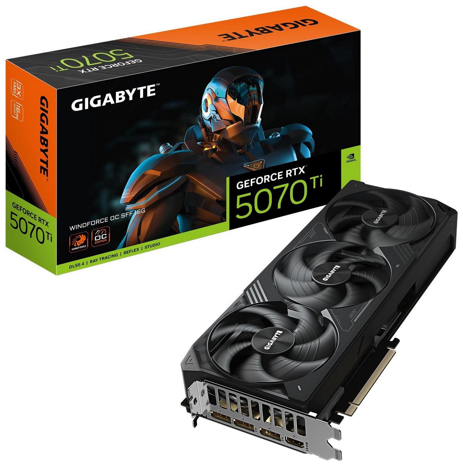 RTX 5070 Ti 16 GB vs RTX 4080 SUPER 16 GB Gigabyte GeForce RTX 5070 Ti WINDFORCE OC SFF 16GB DLSS 4