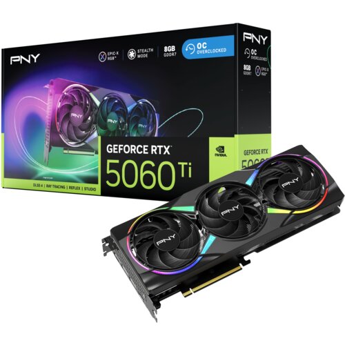 PNY GeForce RTX 5060 Ti Epic-X RGB Triple Fan OC 8GB DLSS 4.5