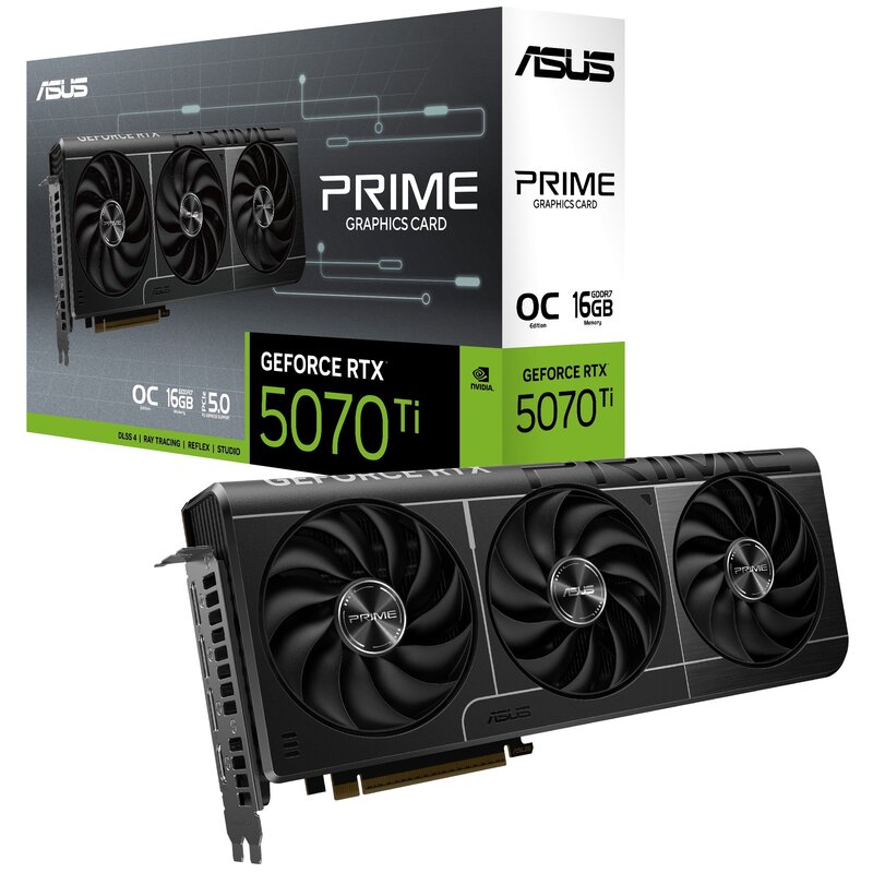 RTX 5070 Ti 16 GB vs RTX 4080 SUPER 16 GB Karta graficzna ASUS Prime GeForce RTX 5070 Ti OC 16GB DLSS4