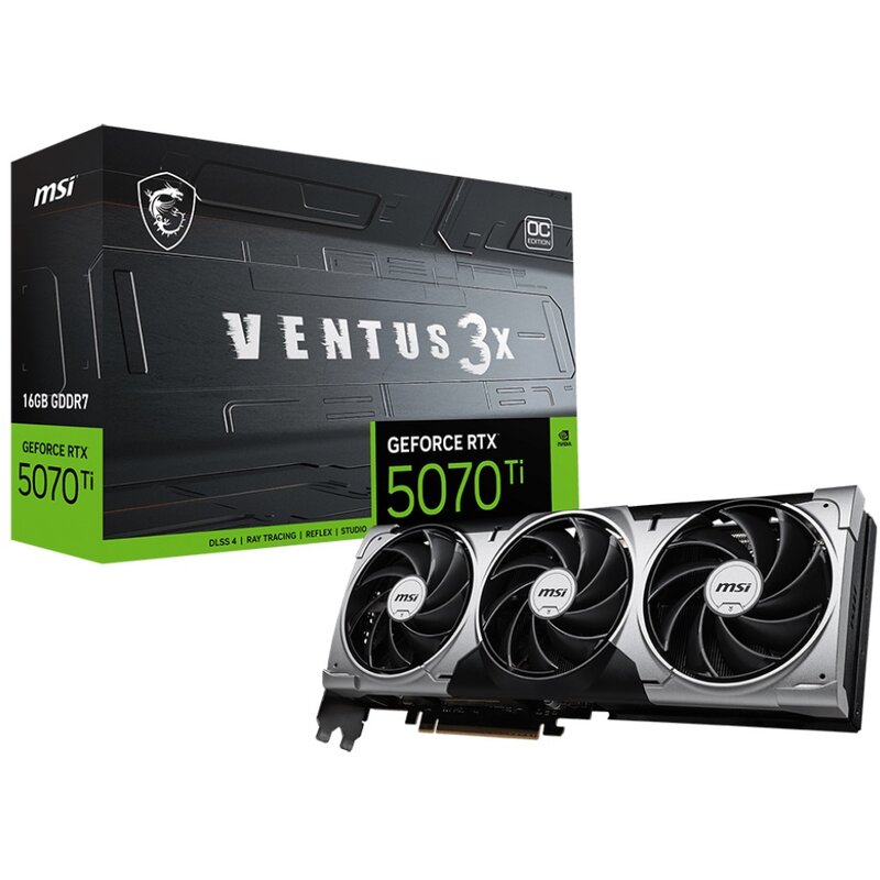 RTX 5070 Ti 16 GB vs RTX 4080 SUPER 16 GB Karta graficzna MSI GeForce RTX 5070 Ti Ventus 3X OC 16GB DLSS 4.5