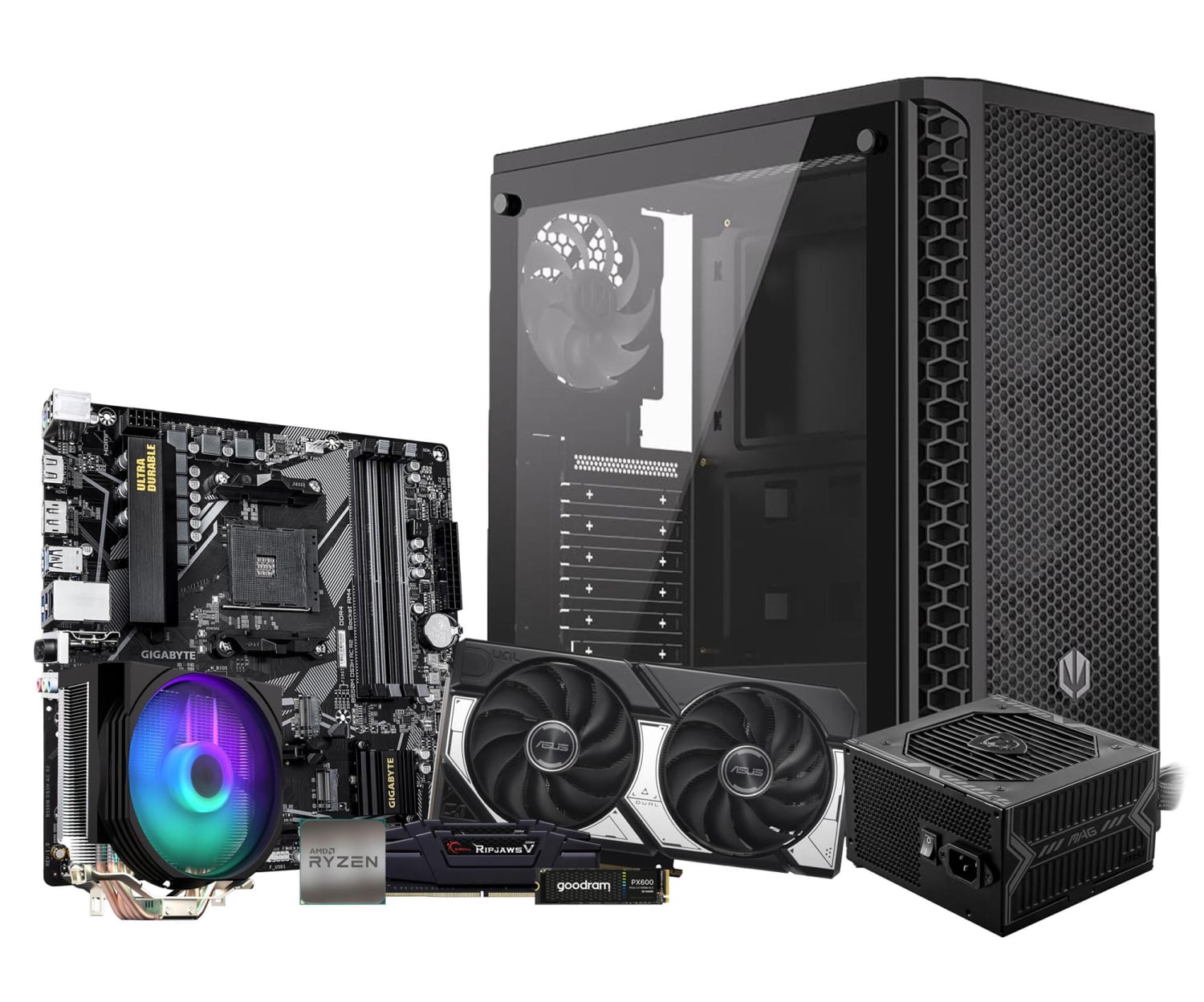Polecany zestaw — Ryzen 5 5600 / RTX 5060 Ti 16 GB / 32 GB / 1 TB