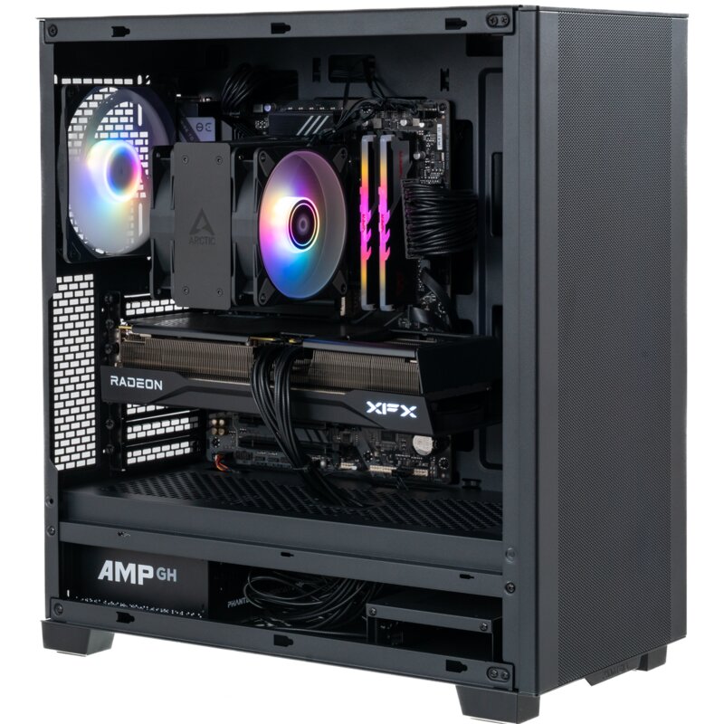 Komputer MAD DOG PHANTEKS-A07DR32 R5-7500F 32GB RAM 1TB SSD Radeon RX9070XT Wi-Fi